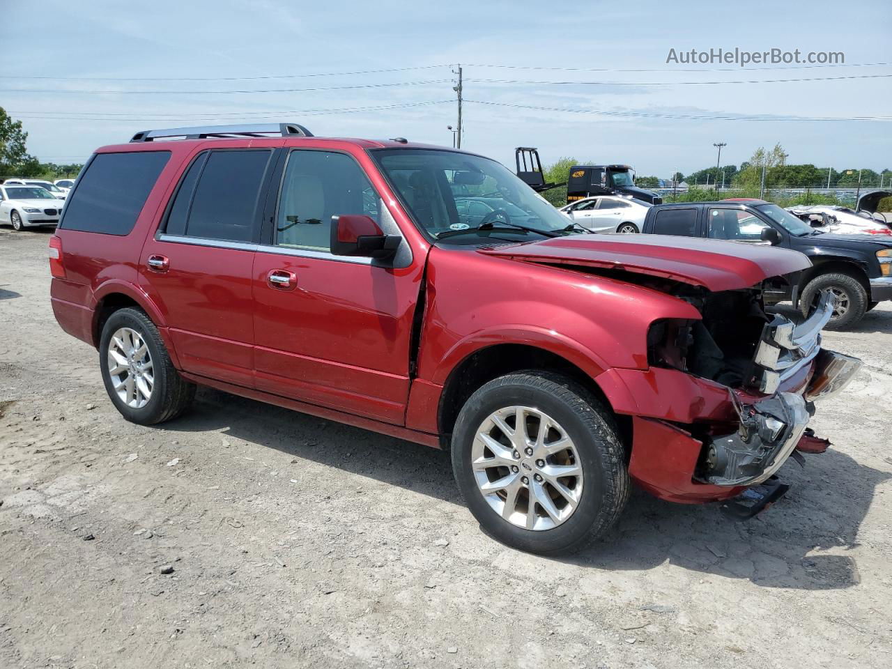 2017 Ford Expedition Limited Burgundy vin: 1FMJU2AT2HEA42869