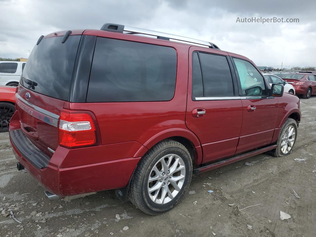 2017 Ford Expedition Limited Red vin: 1FMJU2AT5HEA14158