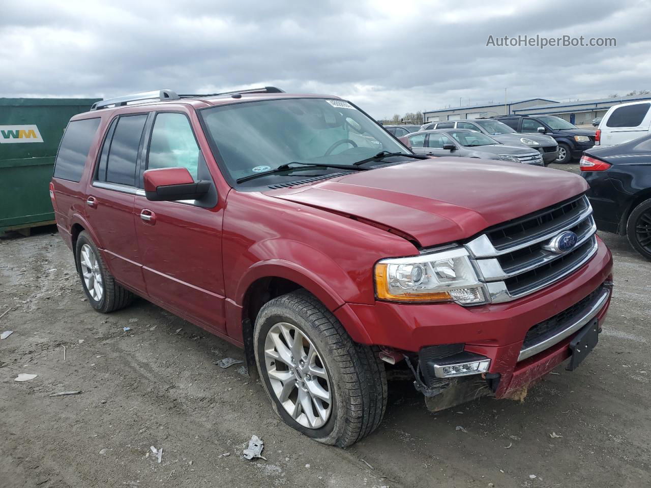 2017 Ford Expedition Limited Red vin: 1FMJU2AT5HEA14158