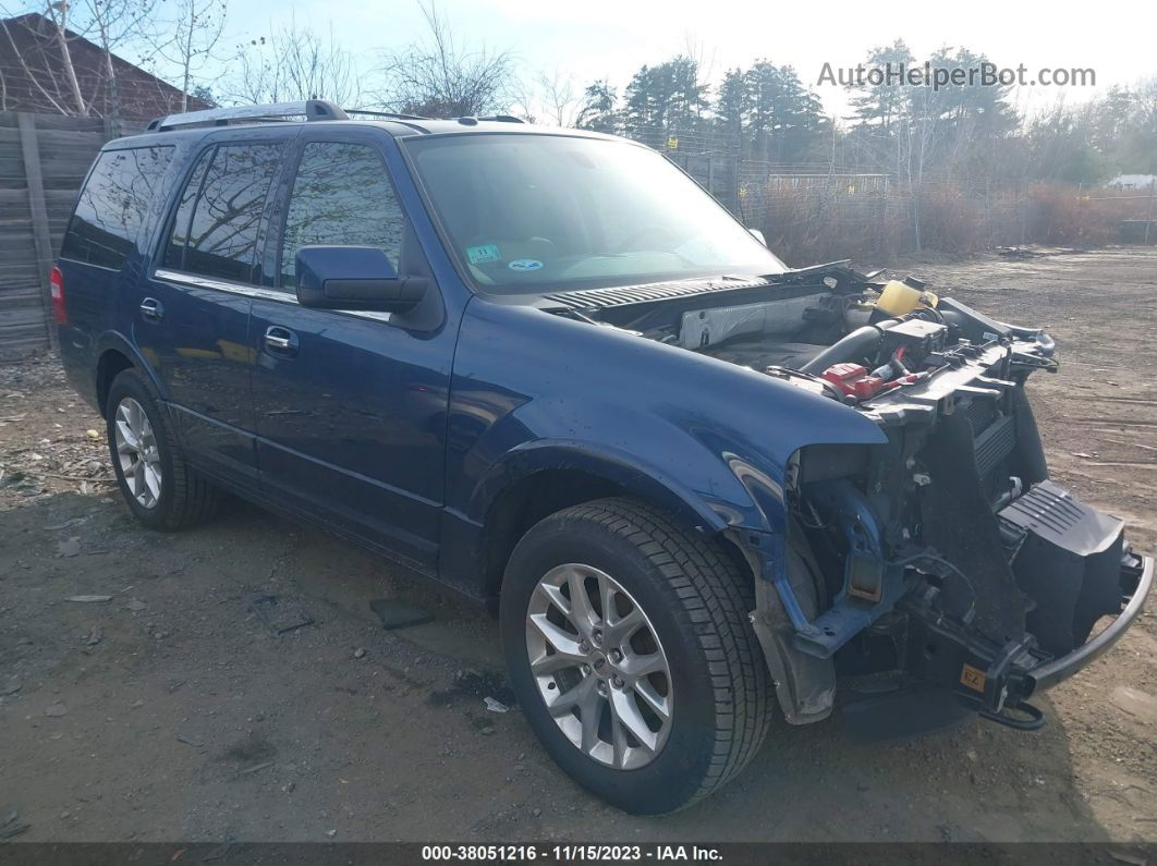 2017 Ford Expedition Limited Blue vin: 1FMJU2AT5HEA84856