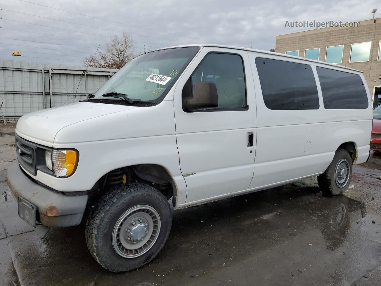 2007 Ford Econoline E150 Wagon Белый vin: 1FMNE11W27DA87561