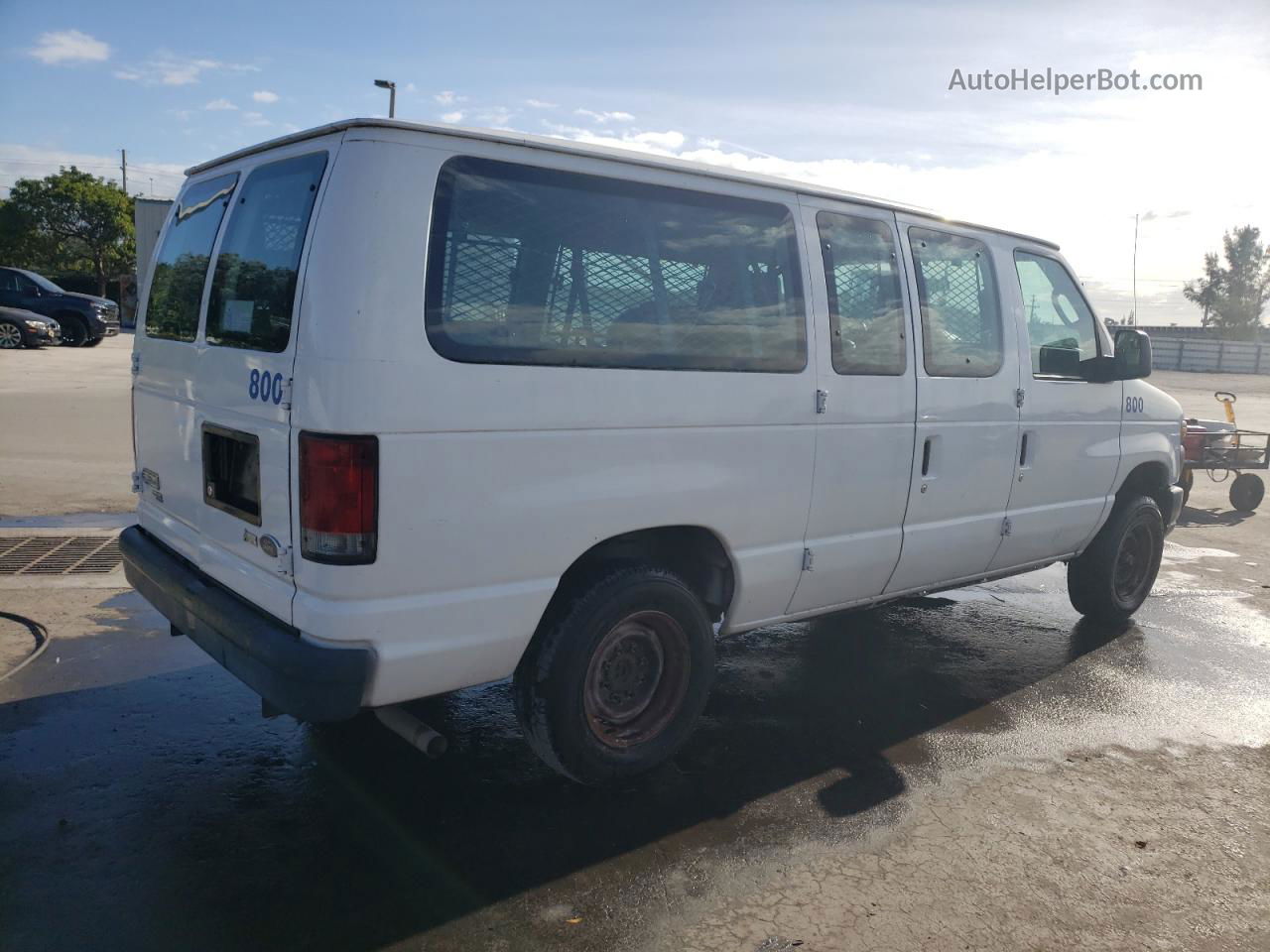 2010 Ford Econoline E150 Wagon White vin: 1FMNE1BW8ADA27029