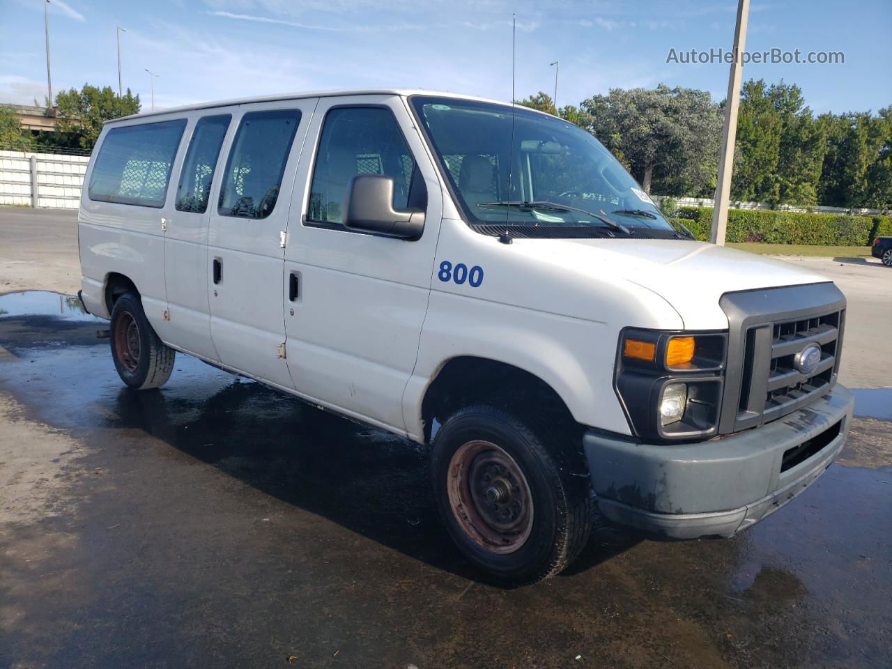 2010 Ford Econoline E150 Wagon White vin: 1FMNE1BW8ADA27029