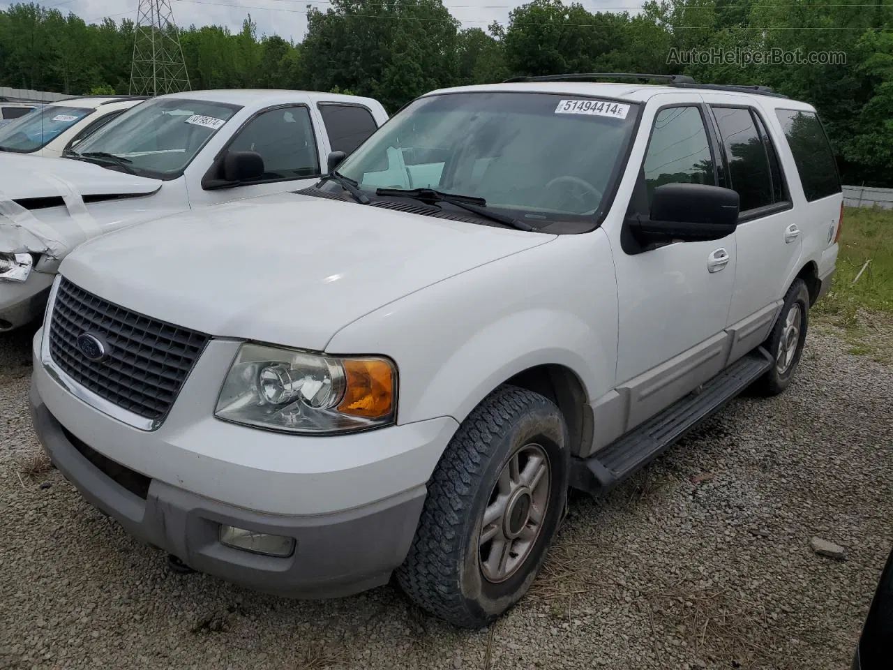 2003 Ford Expedition Xlt White vin: 1FMPU16L63LB20460