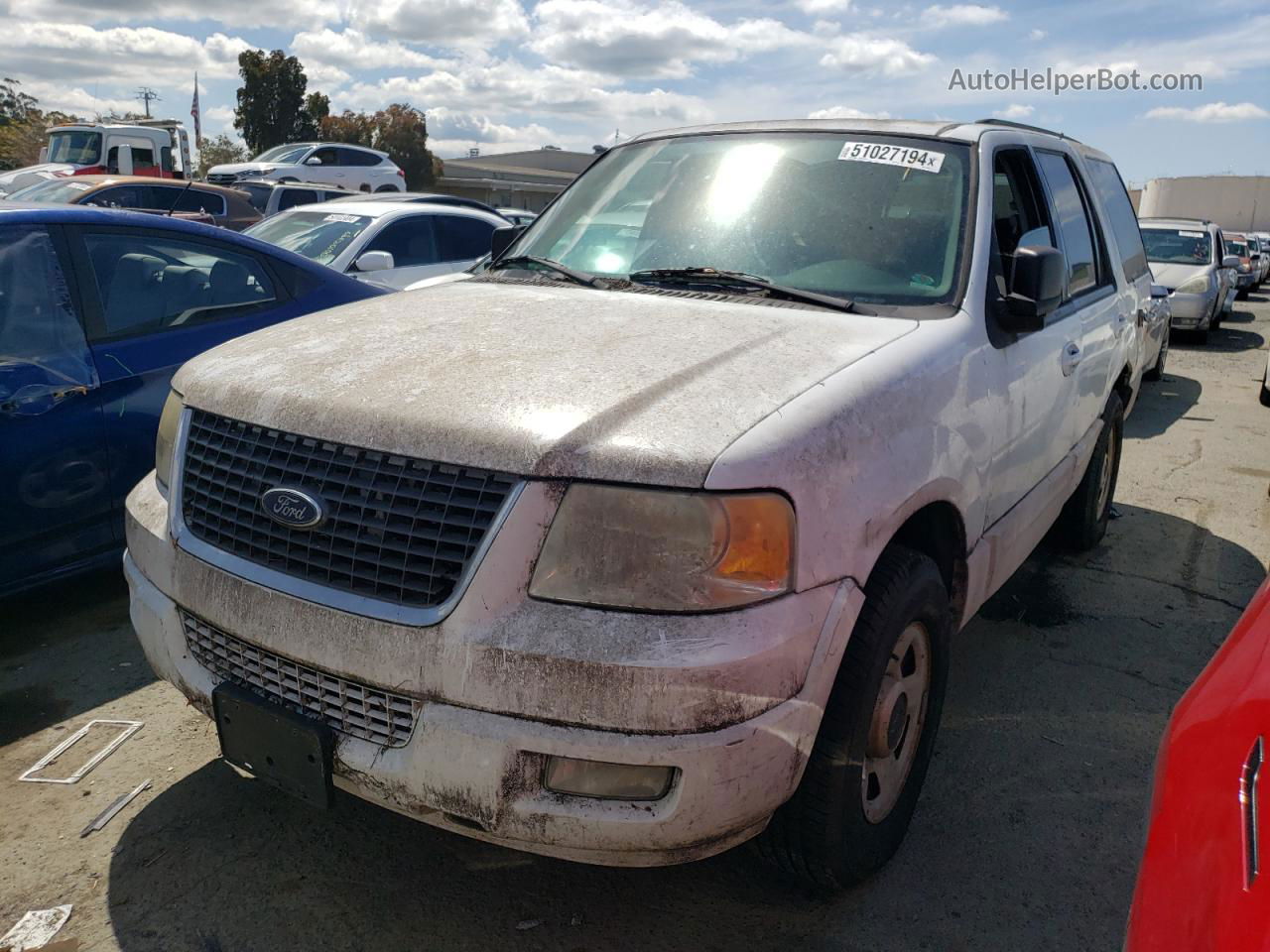 2003 Ford Expedition Xlt White vin: 1FMPU16L73LC42101