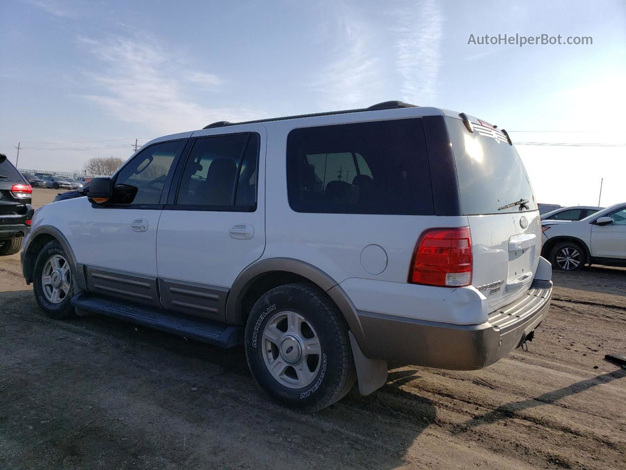 2003 Ford Expedition Eddie Bauer White vin: 1FMPU17L93LA58406