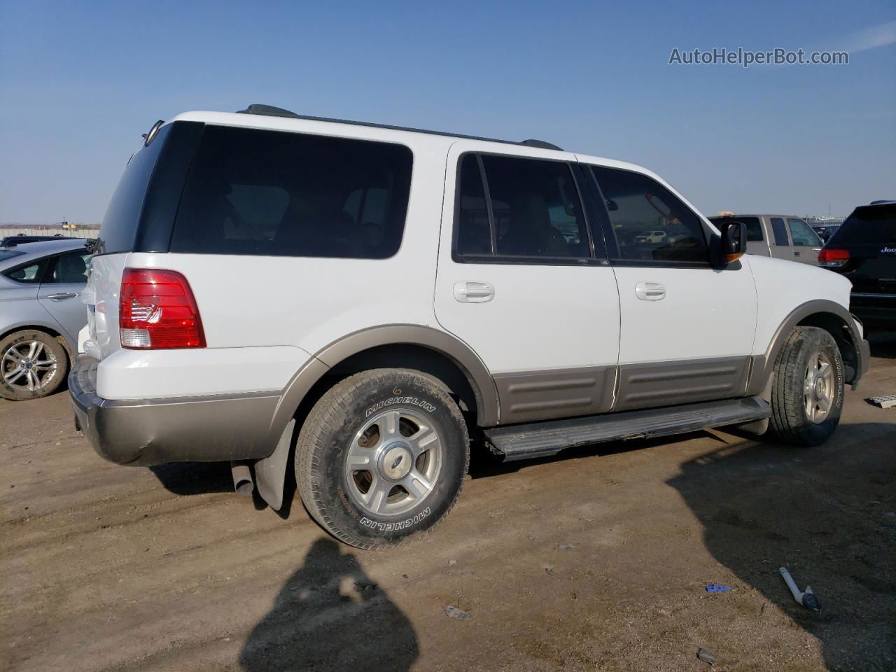 2003 Ford Expedition Eddie Bauer White vin: 1FMPU17L93LA58406