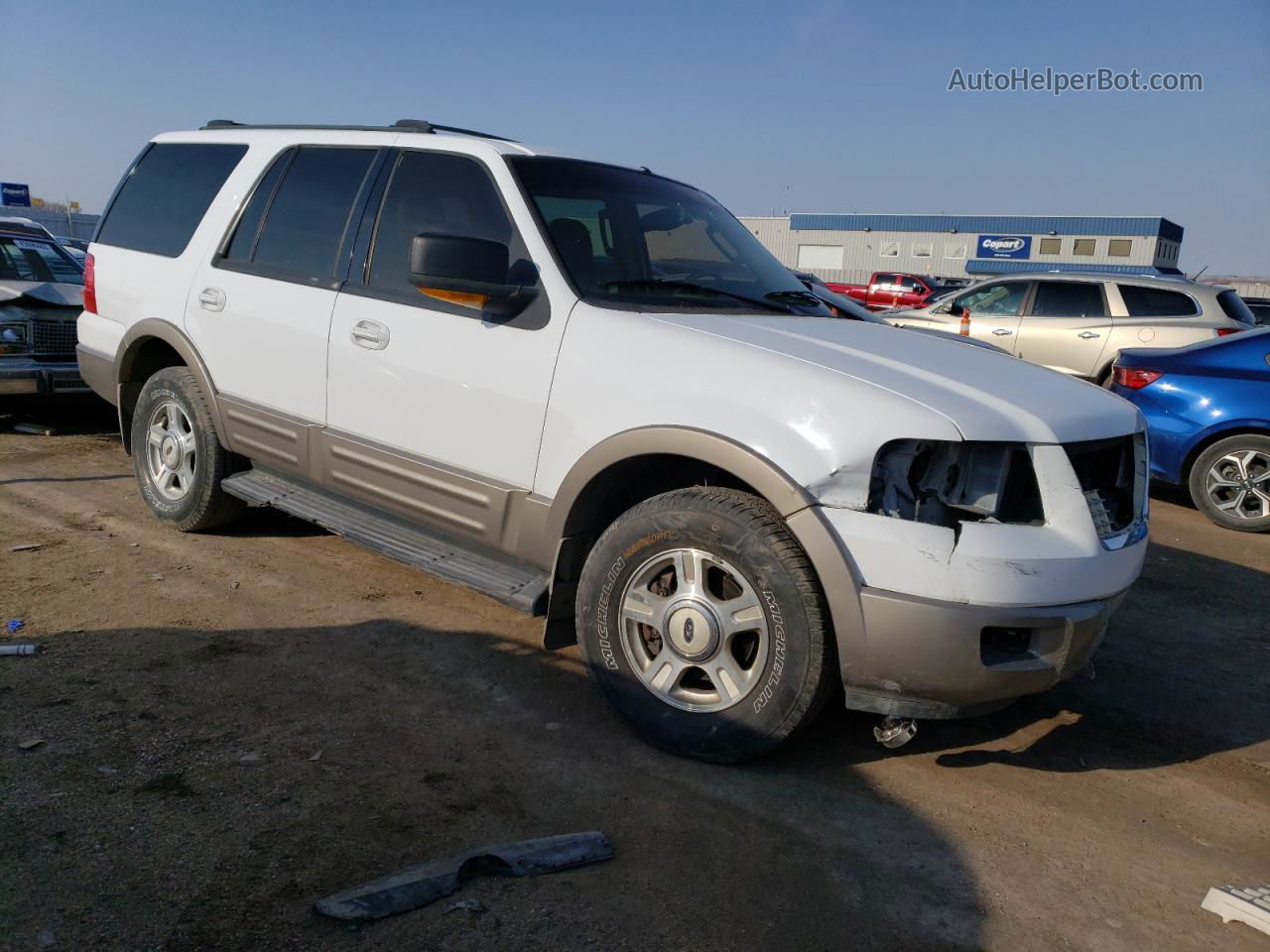 2003 Ford Expedition Eddie Bauer White vin: 1FMPU17L93LA58406