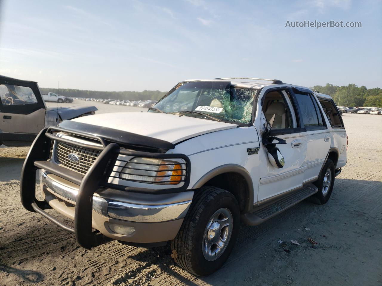 2001 Ford Expedition Eddie Bauer White vin: 1FMPU18L11LB31196