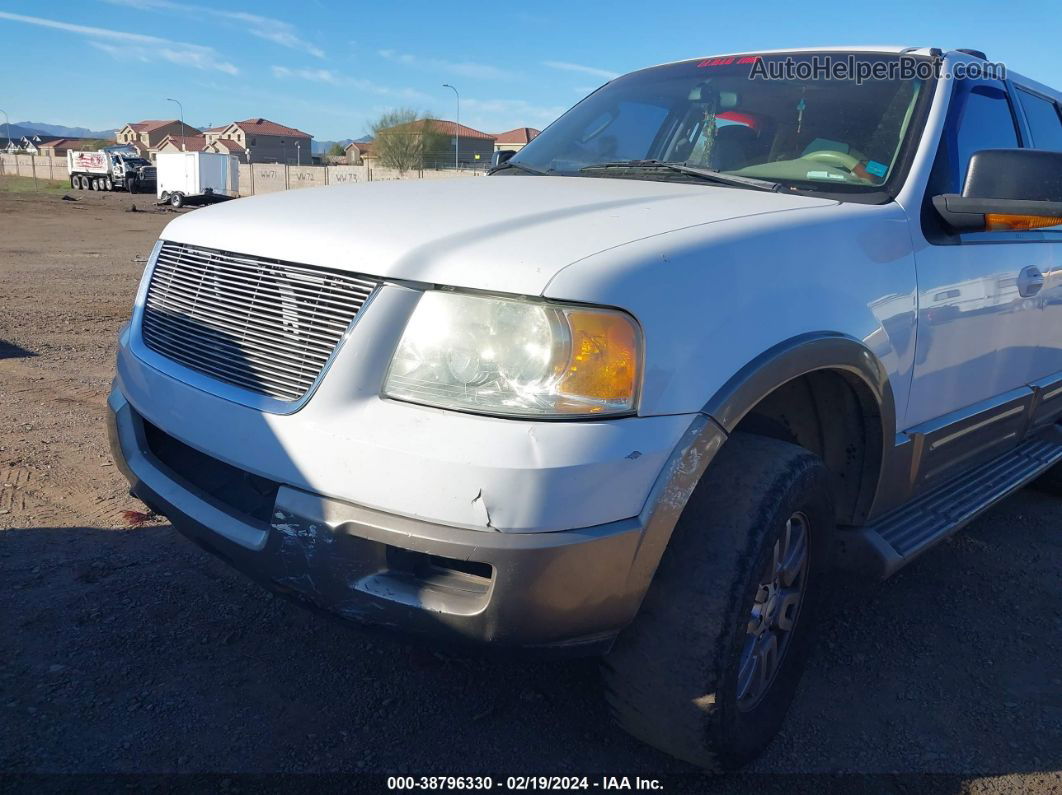 2003 Ford Expedition Eddie Bauer White vin: 1FMPU18L33LC39662