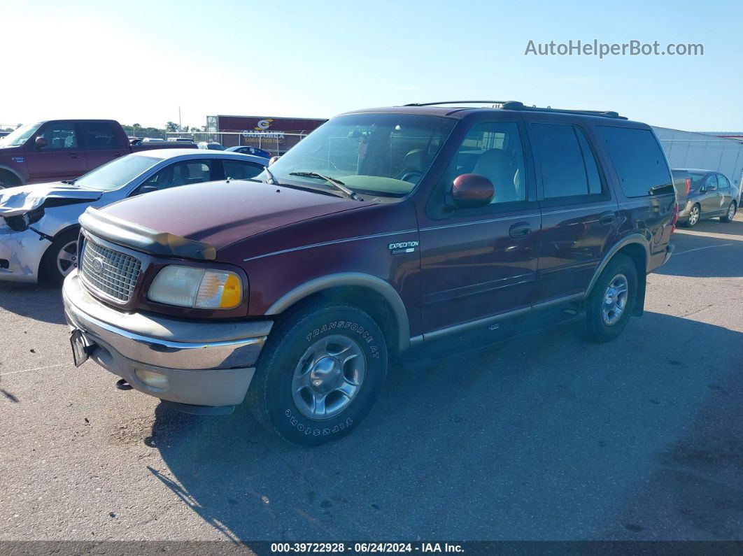 2000 Ford Expedition Eddie Bauer Maroon vin: 1FMPU18L3YLB50584