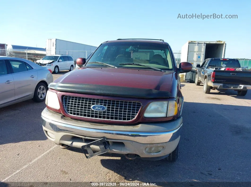 2000 Ford Expedition Eddie Bauer Maroon vin: 1FMPU18L3YLB50584