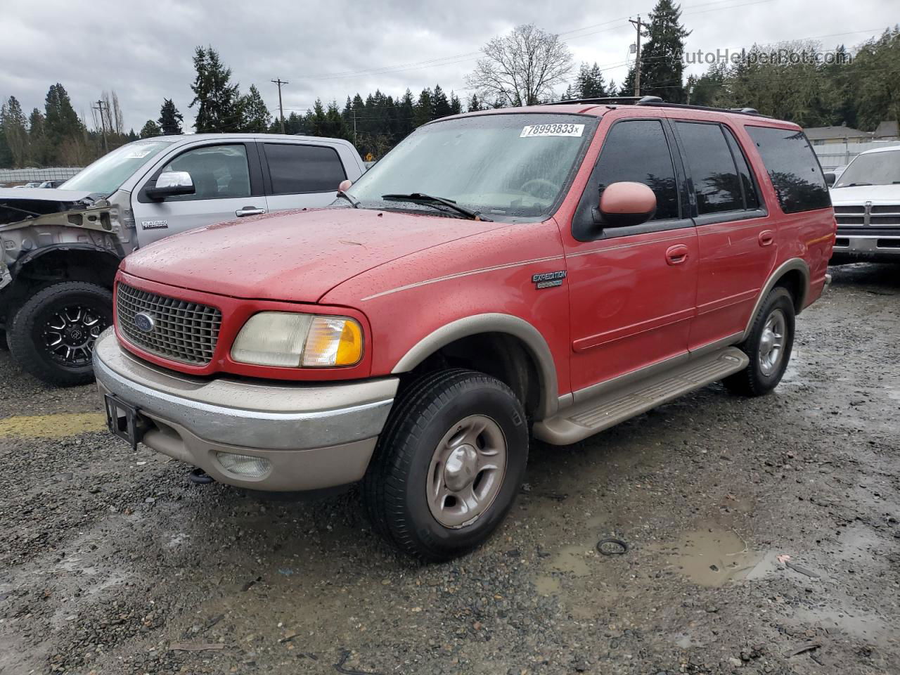 2000 Ford Expedition Eddie Bauer Burgundy vin: 1FMPU18L8YLA84789