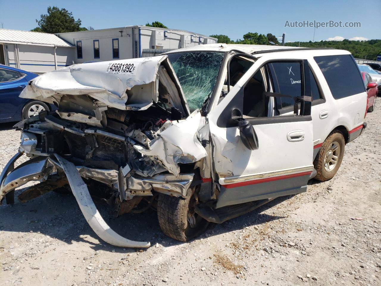 2001 Ford Expedition Xlt White vin: 1FMRU15L61LA86995