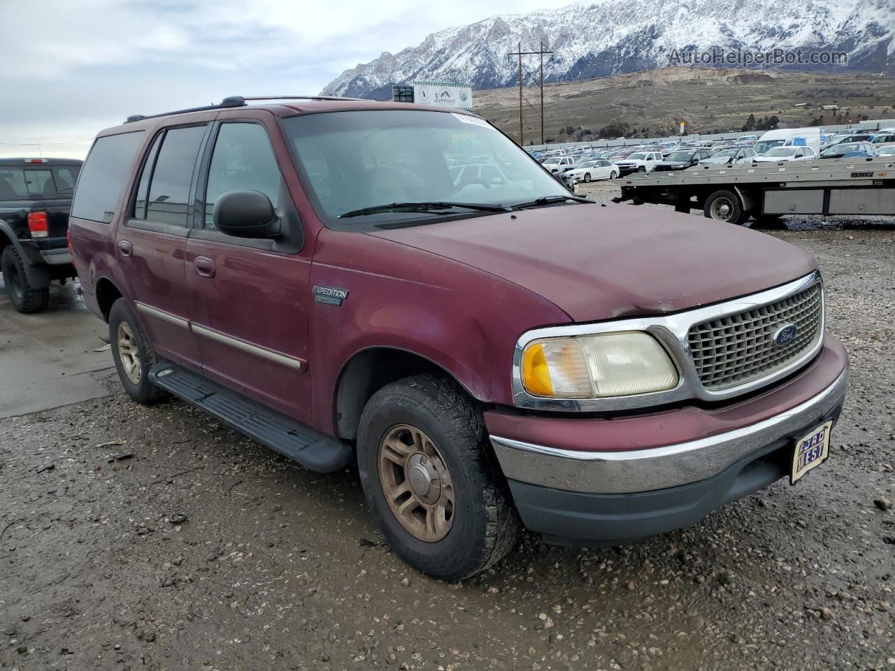 2001 Ford Expedition Xlt Burgundy vin: 1FMRU15L91LB60233