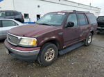 2001 Ford Expedition Xlt Burgundy vin: 1FMRU15L91LB60233