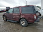 2001 Ford Expedition Xlt Burgundy vin: 1FMRU15L91LB60233