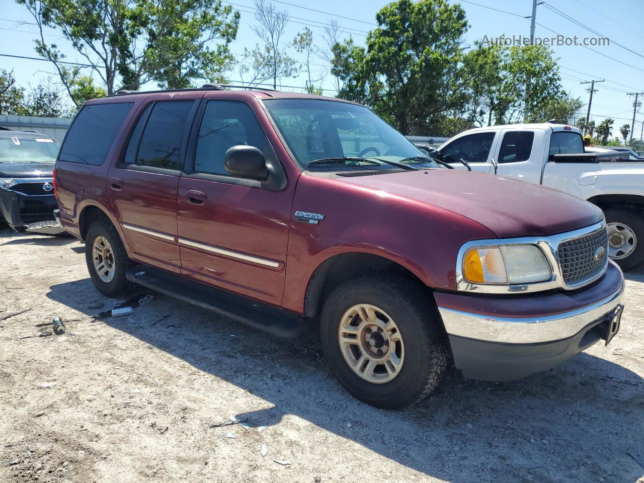 2001 Ford Expedition Xlt Red vin: 1FMRU15W71LB01742