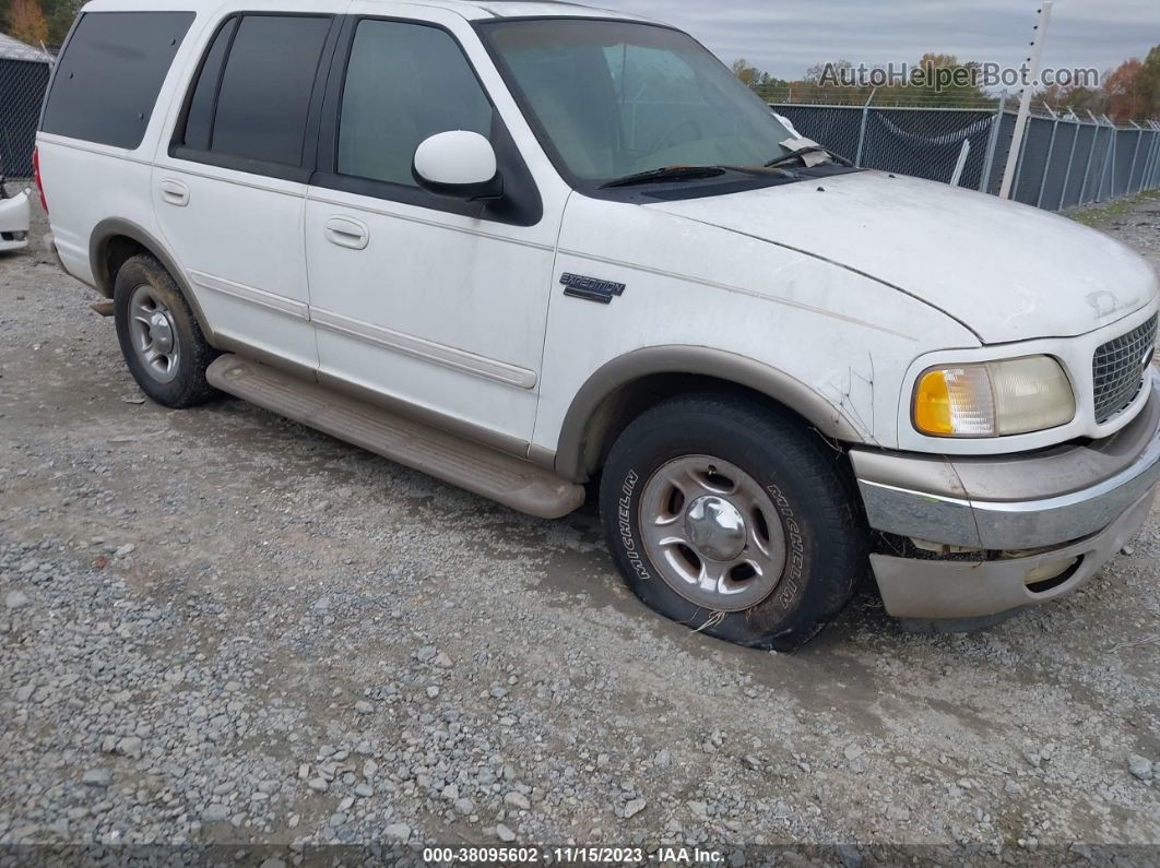 2001 Ford Expedition Eddie Bauer White vin: 1FMRU17L01LA74192