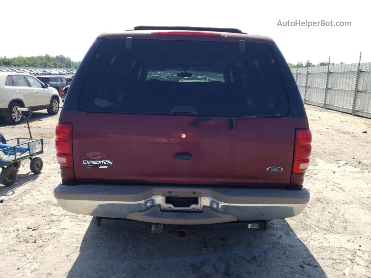 2001 Ford Expedition Eddie Bauer Maroon vin: 1FMRU17L11LA24904