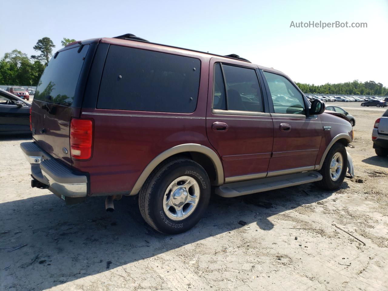 2001 Ford Expedition Eddie Bauer Maroon vin: 1FMRU17L11LA24904