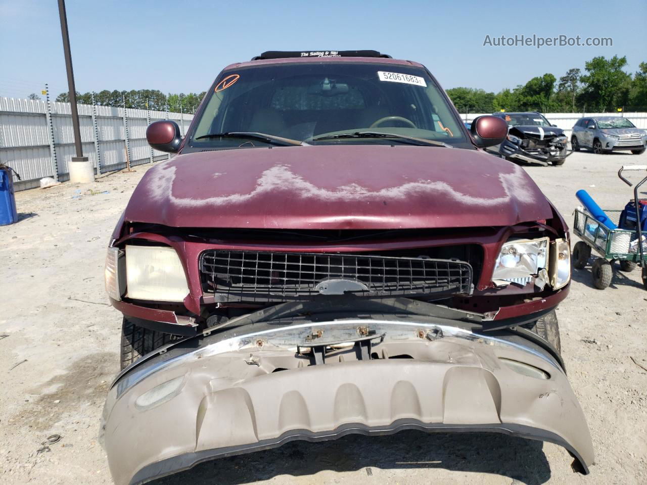 2001 Ford Expedition Eddie Bauer Maroon vin: 1FMRU17L11LA24904