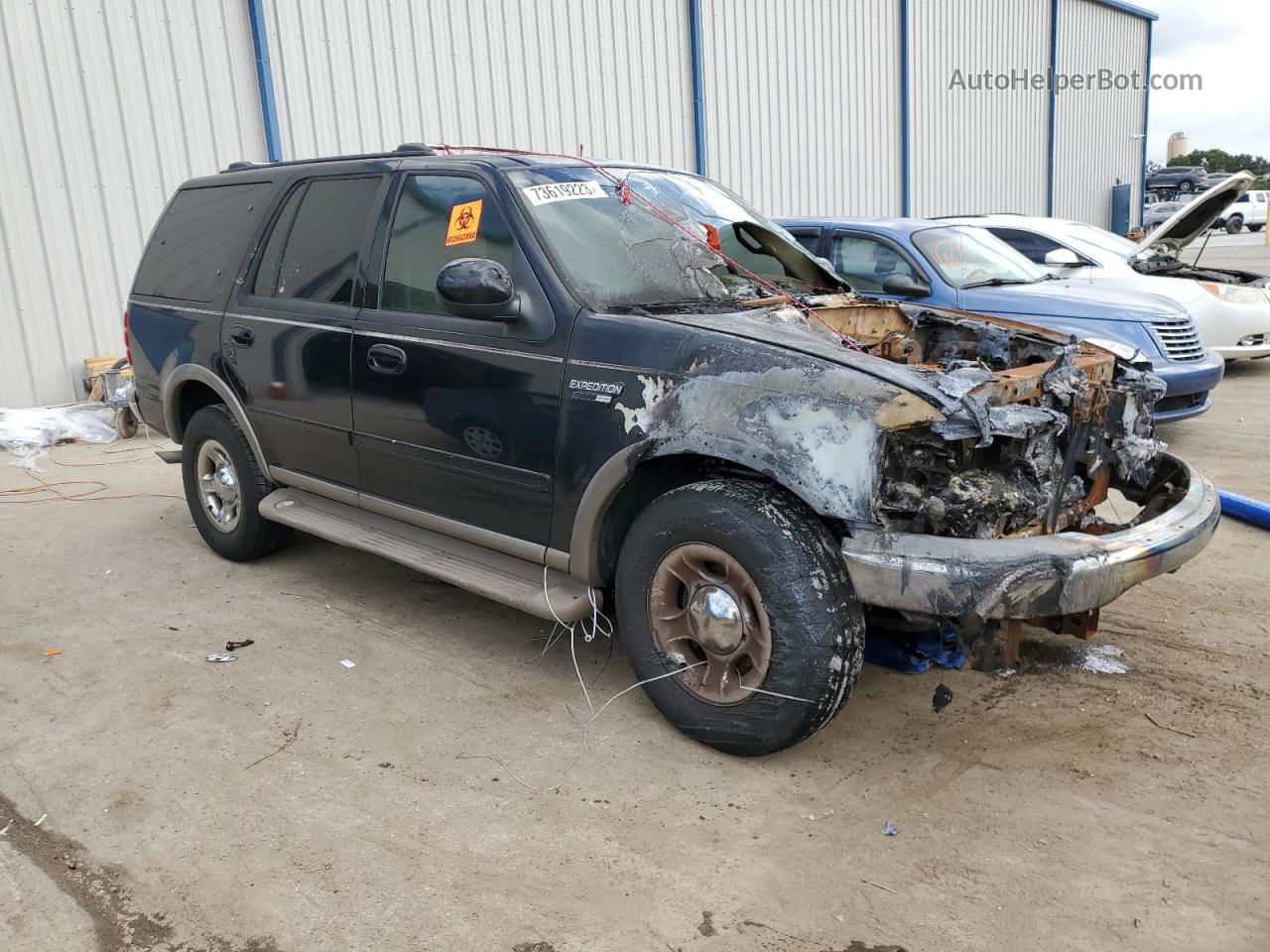 2001 Ford Expedition Eddie Bauer Black vin: 1FMRU17L11LB01903