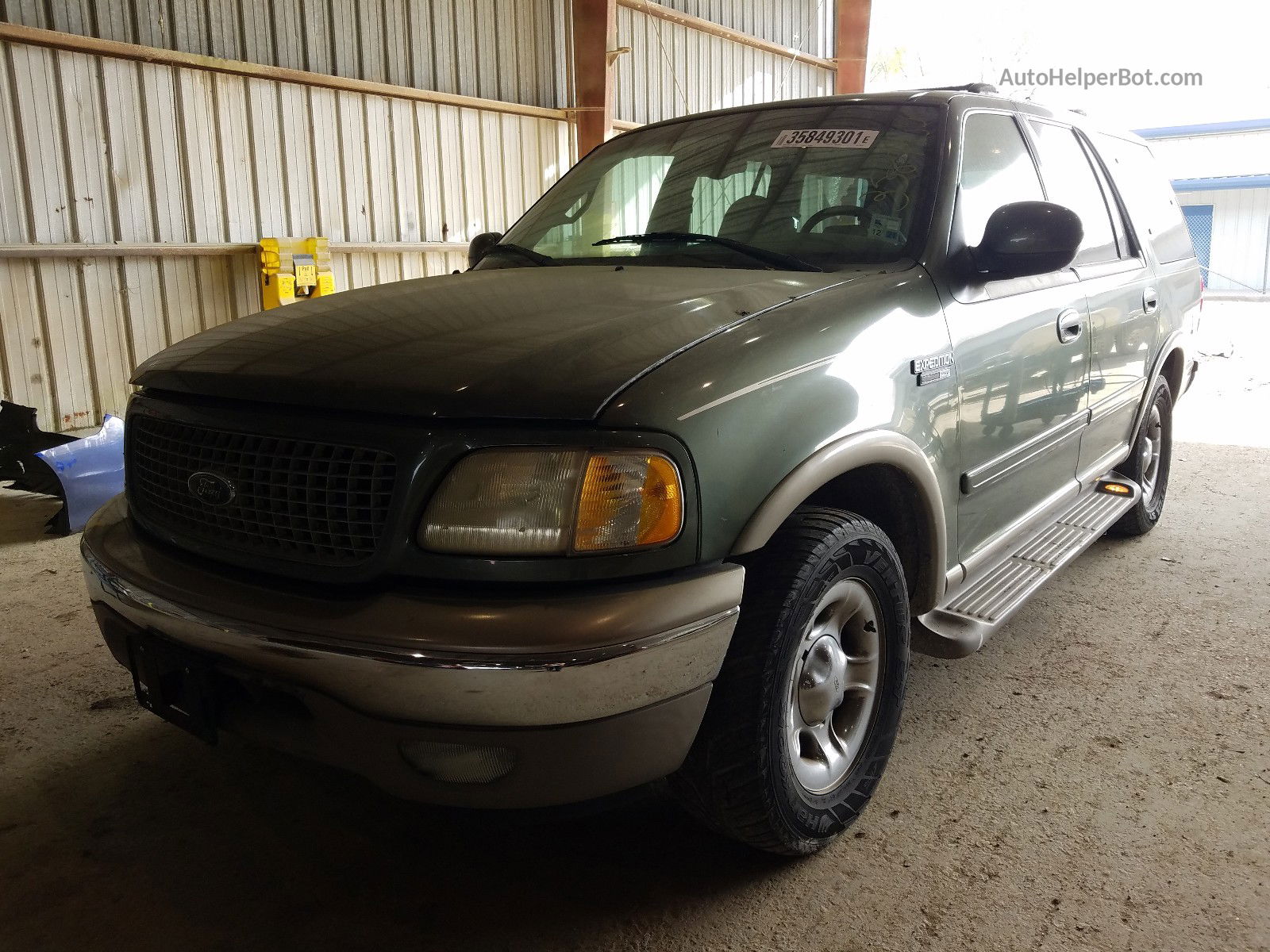 2001 Ford Expedition Eddie Bauer Green vin: 1FMRU17L31LA38352