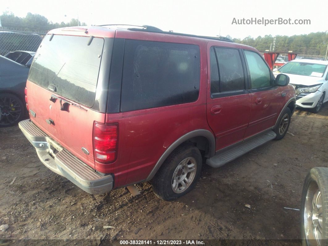 2001 Ford Expedition Eddie Bauer Красный vin: 1FMRU17L41LAO5179