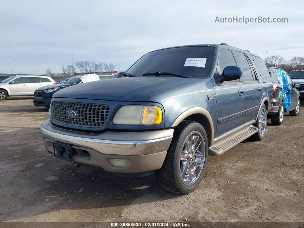 2001 Ford Expedition Eddie Bauer Blue vin: 1FMRU17L71LA16659