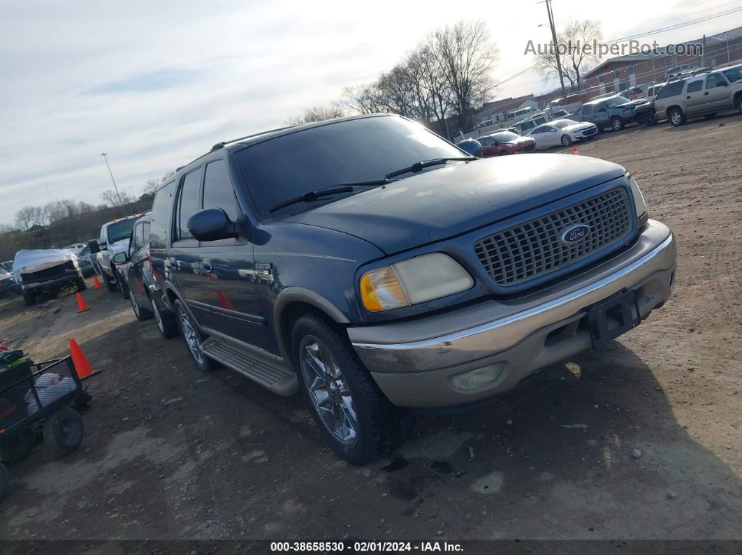 2001 Ford Expedition Eddie Bauer Blue vin: 1FMRU17L71LA16659