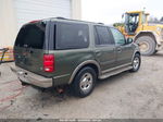 2001 Ford Expedition Eddie Bauer Green vin: 1FMRU17L71LA74089