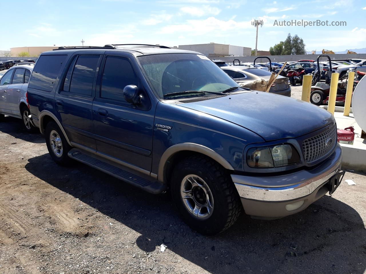 2001 Ford Expedition Eddie Bauer Blue vin: 1FMRU17W41LB73964