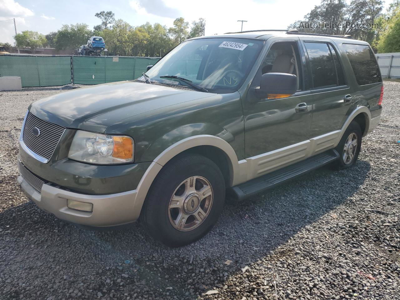 2003 Ford Expedition Eddie Bauer Green vin: 1FMRU17W43LB55127