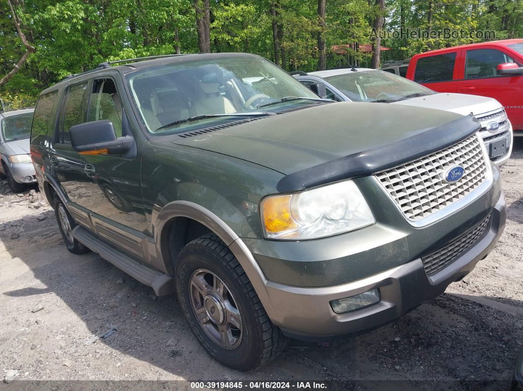 2003 Ford Expedition Eddie Bauer Green vin: 1FMRU17W93LB78211