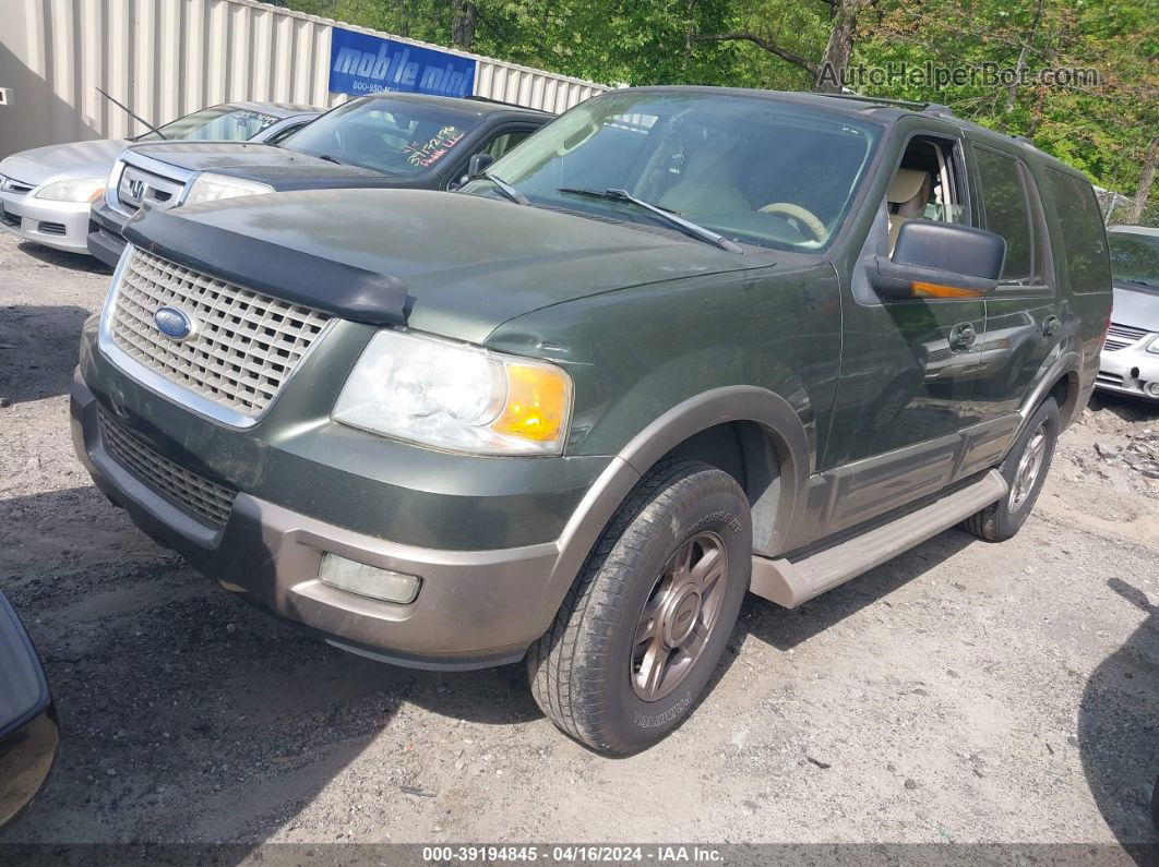 2003 Ford Expedition Eddie Bauer Green vin: 1FMRU17W93LB78211