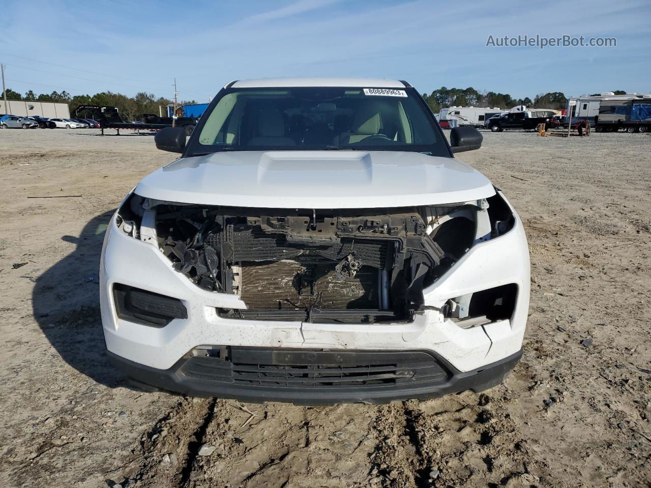 2020 Ford Explorer  White vin: 1FMSK7BH1LGB60524