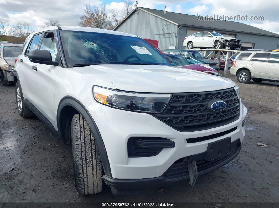 2020 Ford Explorer White vin: 1FMSK7BH6LGB06717