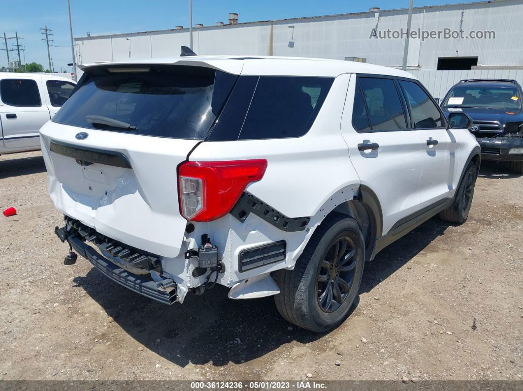 2021 Ford Explorer Base White vin: 1FMSK7BH9MGA81829