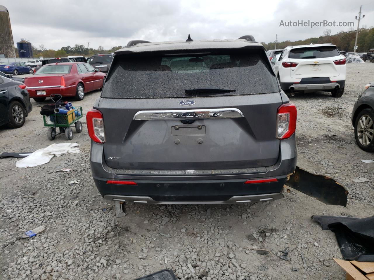 2021 Ford Explorer Xlt Gray vin: 1FMSK7DH0MGA11553