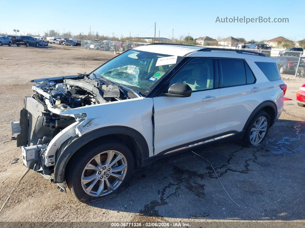 2021 Ford Explorer Xlt White vin: 1FMSK7DH0MGA23654