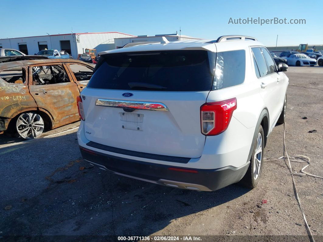 2021 Ford Explorer Xlt White vin: 1FMSK7DH0MGA23654