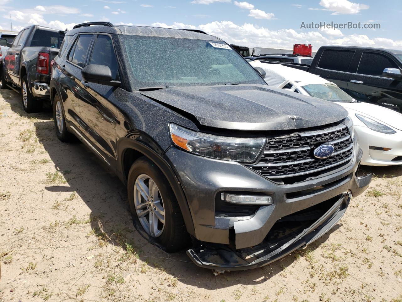 2020 Ford Explorer Xlt Gray vin: 1FMSK7DH1LGB04645