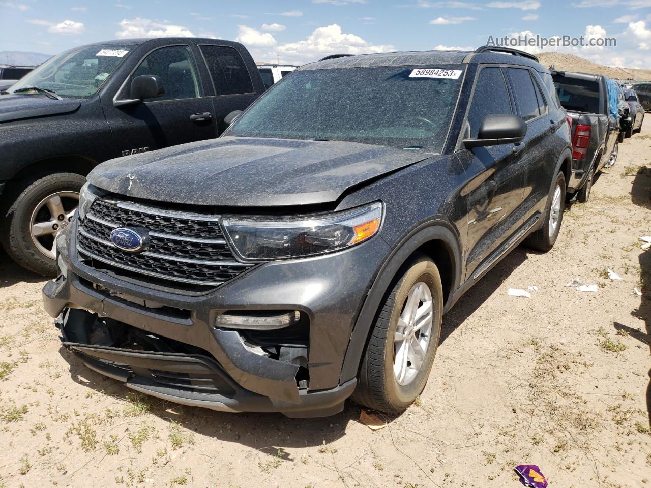 2020 Ford Explorer Xlt Gray vin: 1FMSK7DH1LGB04645