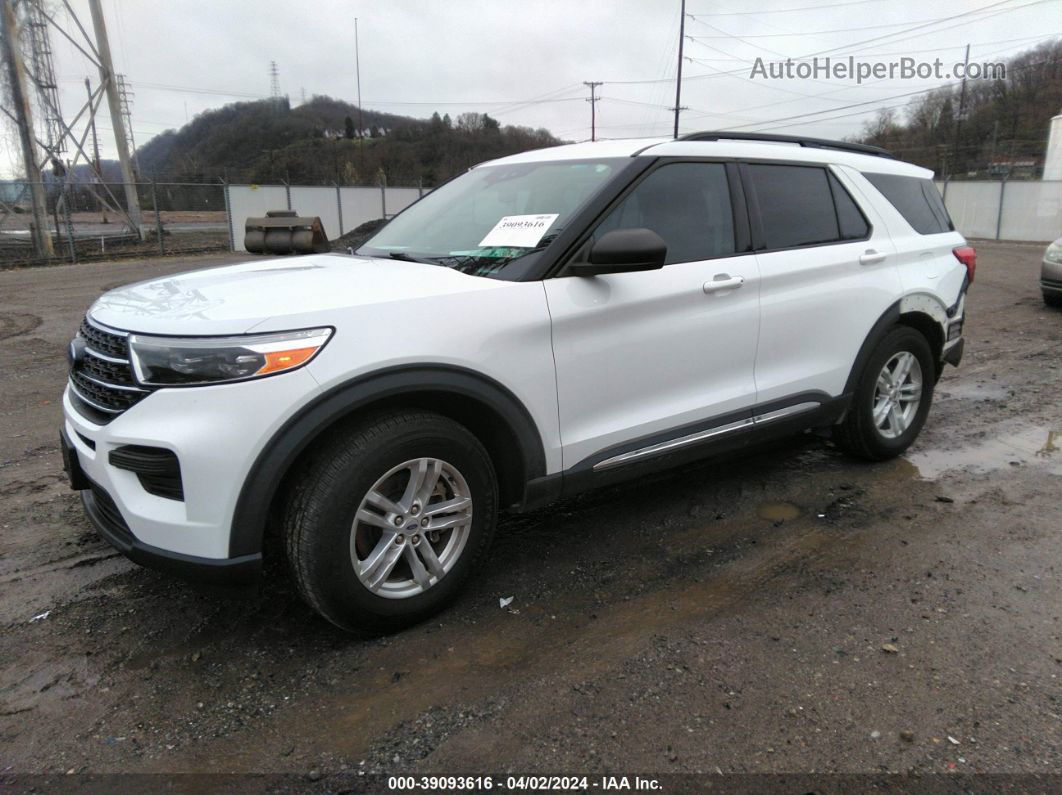 2020 Ford Explorer Xlt White vin: 1FMSK7DH1LGC20881