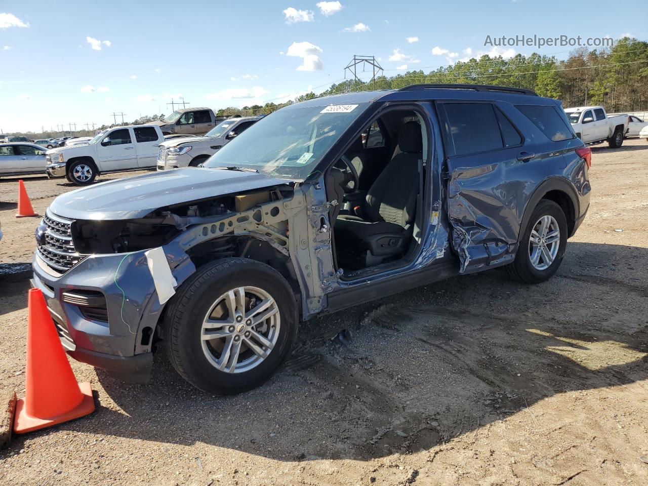 2021 Ford Explorer Xlt Blue vin: 1FMSK7DH3MGA51612