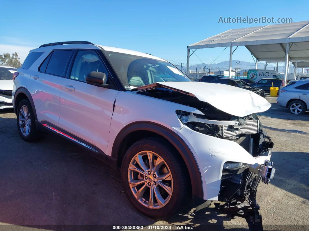 2020 Ford Explorer Xlt White vin: 1FMSK7DH4LGD17413