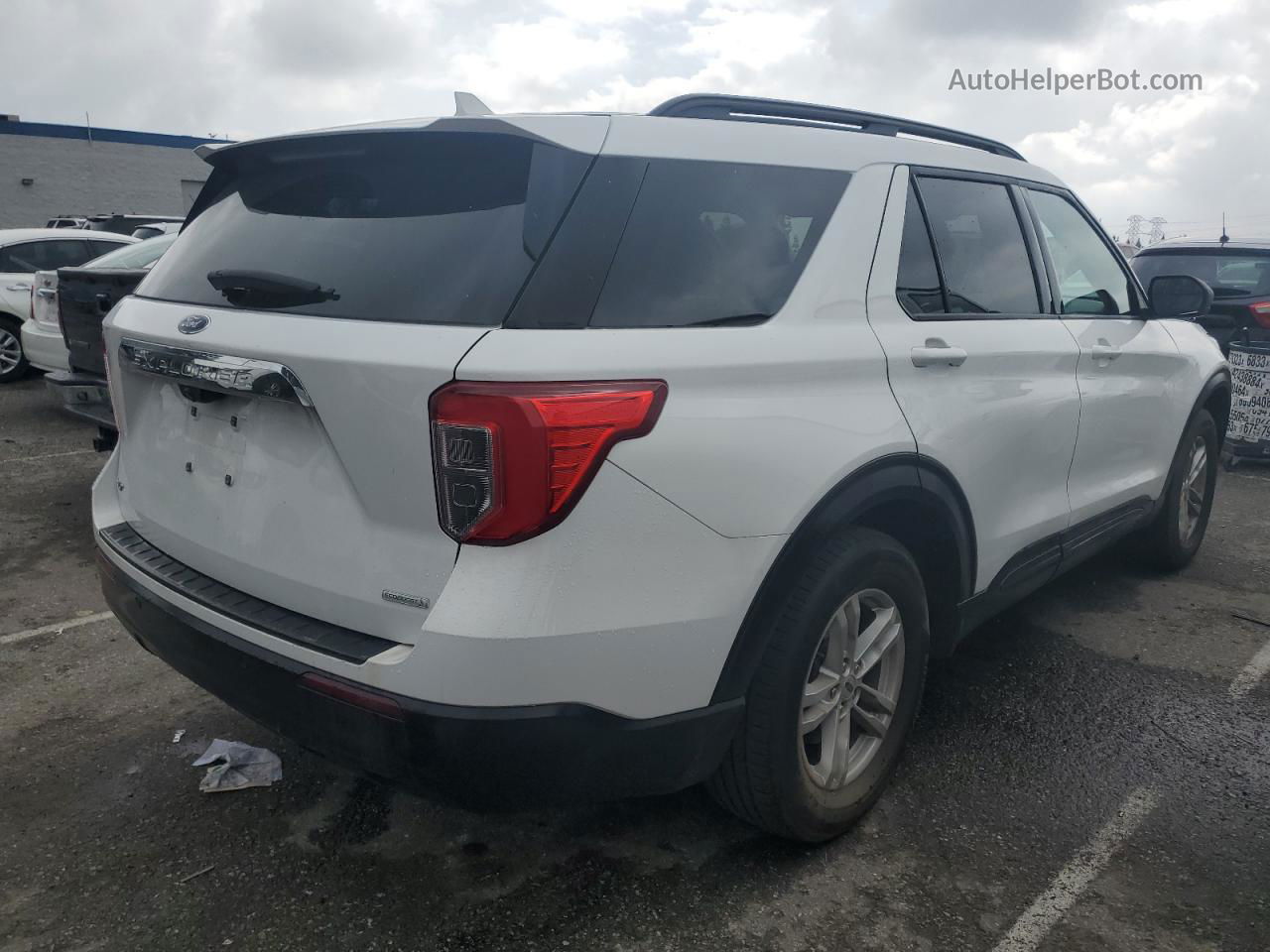 2020 Ford Explorer Xlt White vin: 1FMSK7DH6LGA54535