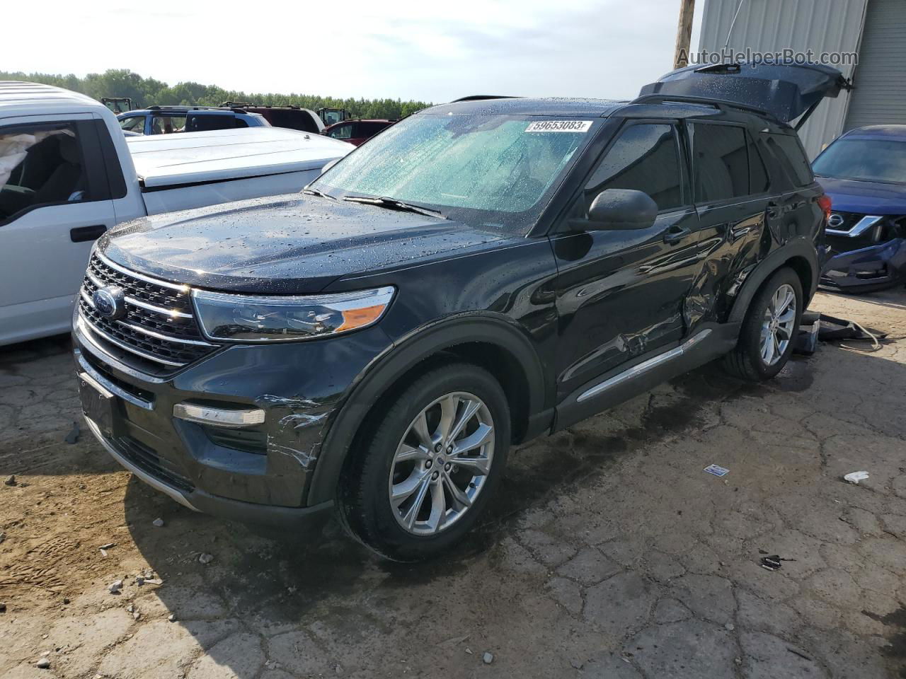 2021 Ford Explorer Xlt Black vin: 1FMSK7DH6MGA68288