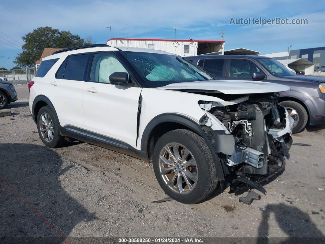 2020 Ford Explorer Xlt White vin: 1FMSK7DH7LGC56977